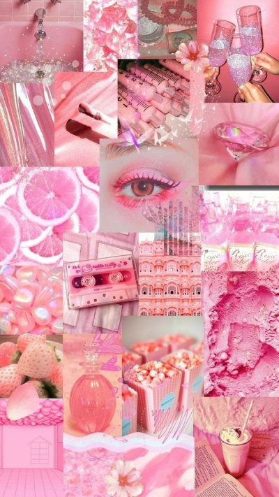 Розовый цвет коллаж