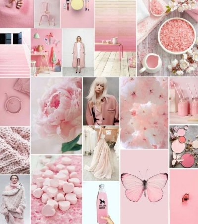 Розовый цвет в стиле коллаж