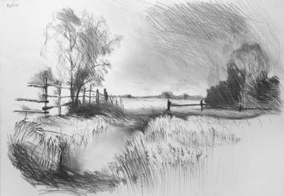 Картины карандашом природа