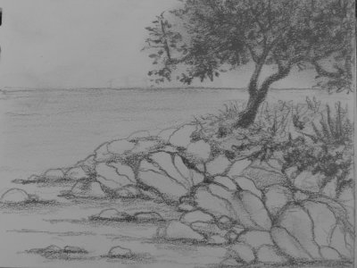 Картины карандашом природа