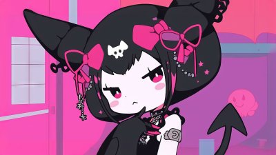 Kuromi aesthetic Wallpaper
