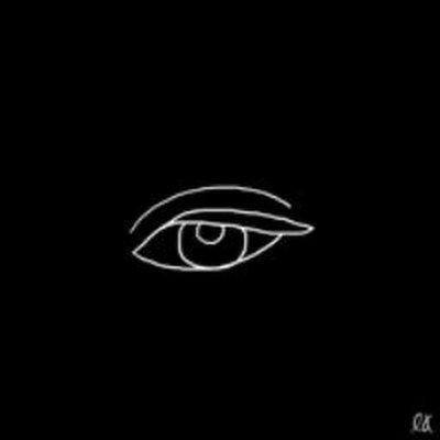 Белые глаза на черном фоне