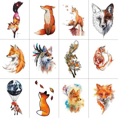 Татуировки с лисами эскизы
