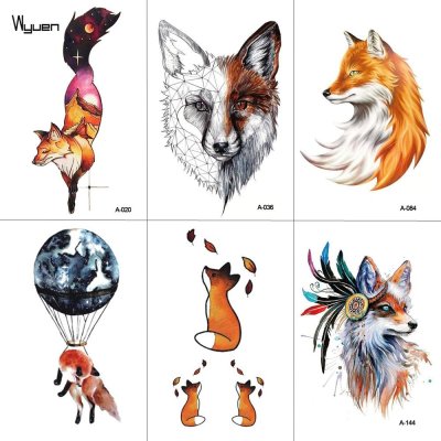 Татуировки лисы для девушек эскизы