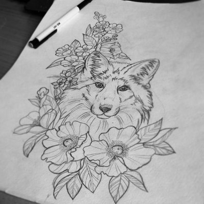 Эскизы тату для девушек животные
