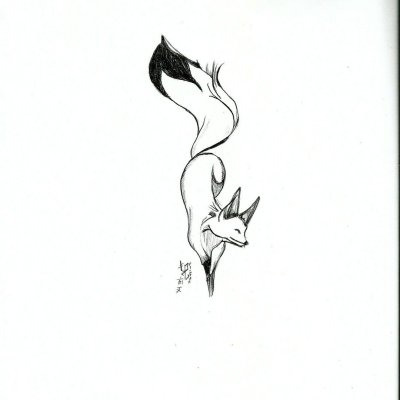 Кицунэ тату эскизы