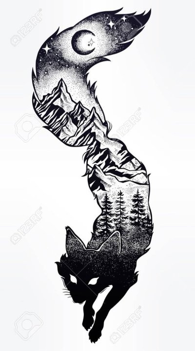 Тату лисица эскизы