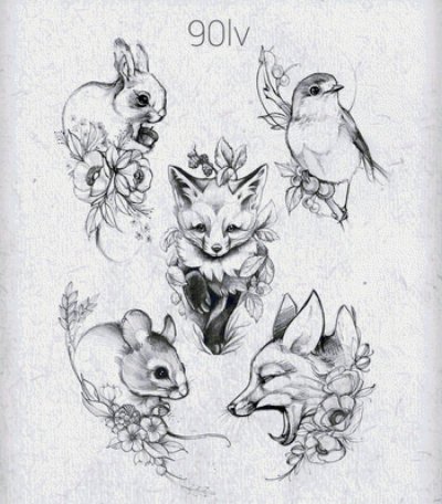 Эскизы тату с животными