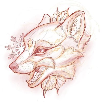 Китсуне лиса тату