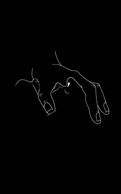 На чёрном фоне белые рисунки необычные