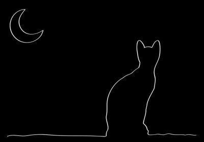 Силуэты котов и кошек