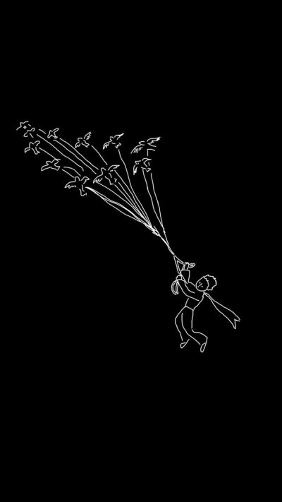 Простые рисунки на черном фоне