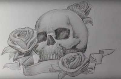 Картинки для срисовки черепа