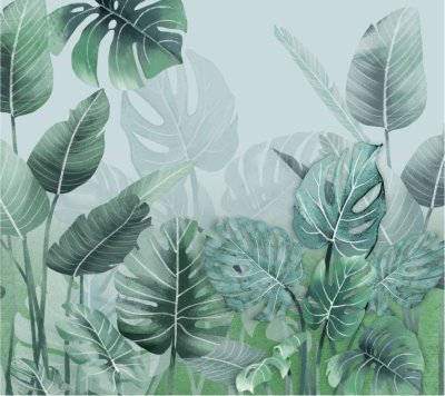 Аффреско пальмовые листья