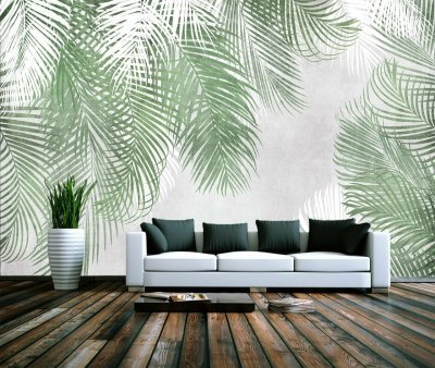 Обои коричневые Тропик