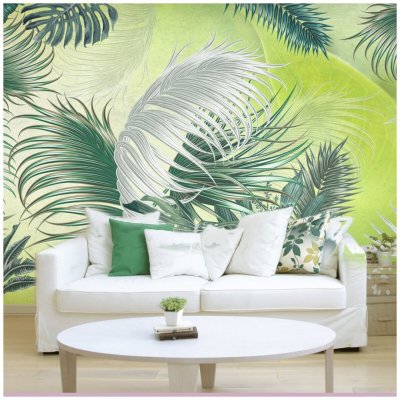 Обои флизелиновые зеленые