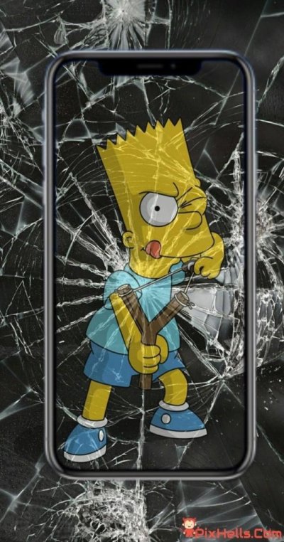 Барт симпсон разбивает стекло