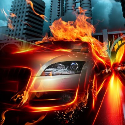 Картинки авто в огне
